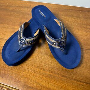 Coach Jasmine 9.5B Thongs Blue